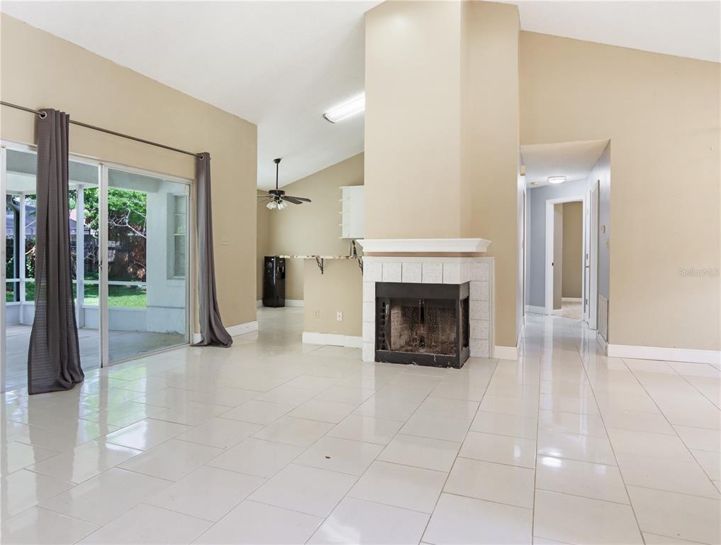 Open layout living and kitchen